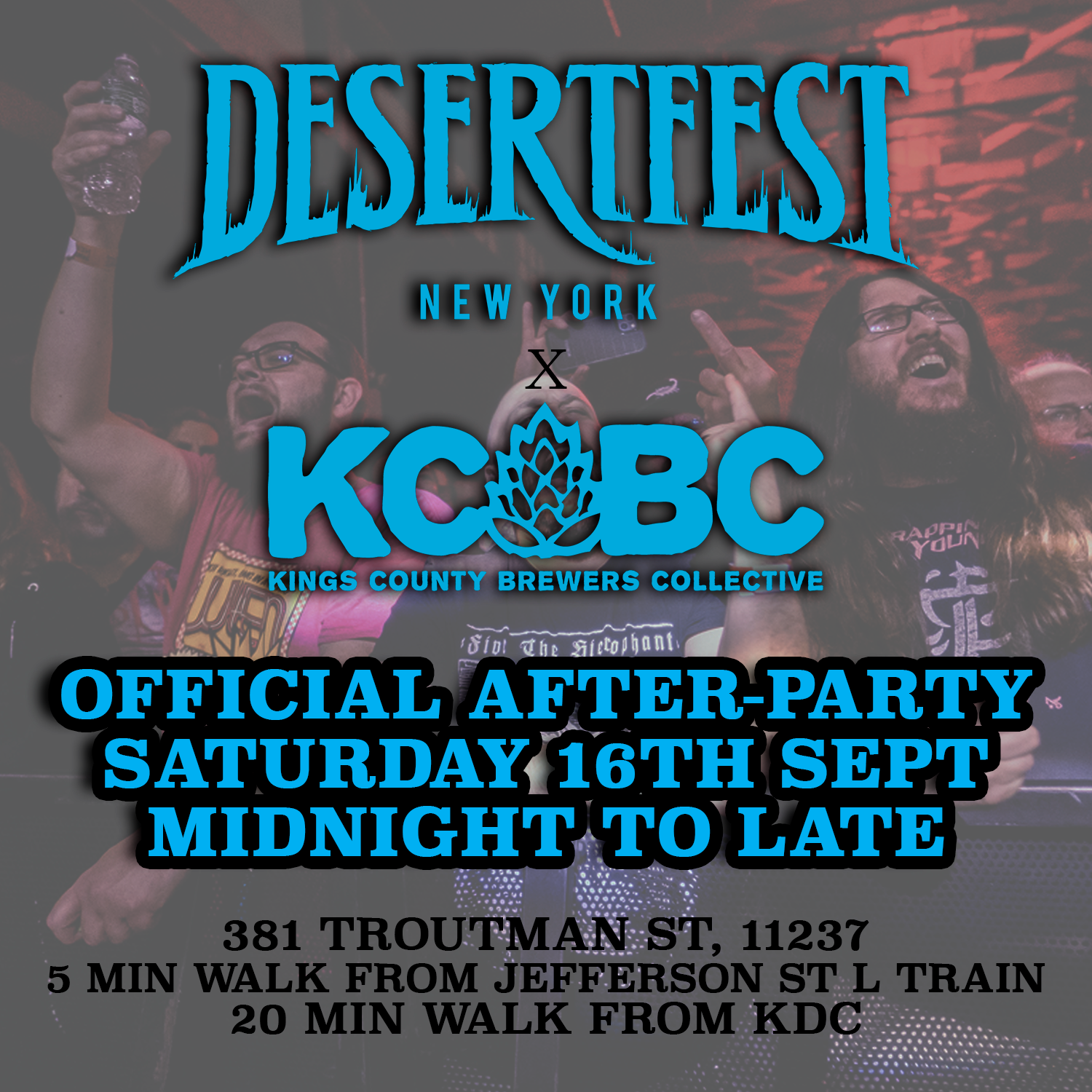 DF NYC x KCBC Beer Collab + Official After Party! Desertfest New York